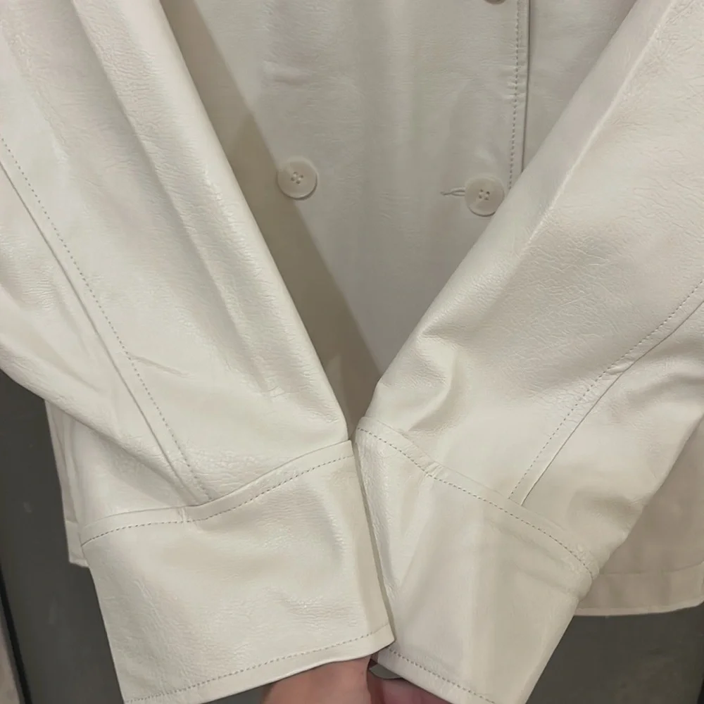 Anthropologie Maeve Faux Leather Cocoon Blazer - Picture 8 of 13